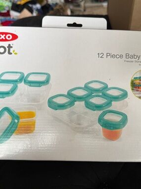 OXO Teal-Lid Baby Food Storage Set